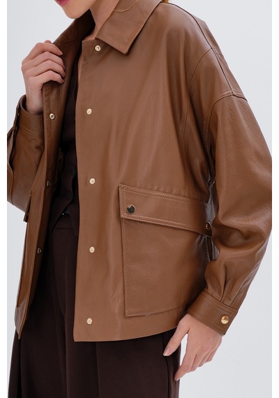Valmenti Kadın Hakiki Deri Taba Mont 616 Z-3958 Bn Derımont Sk24/25 Taba Taba