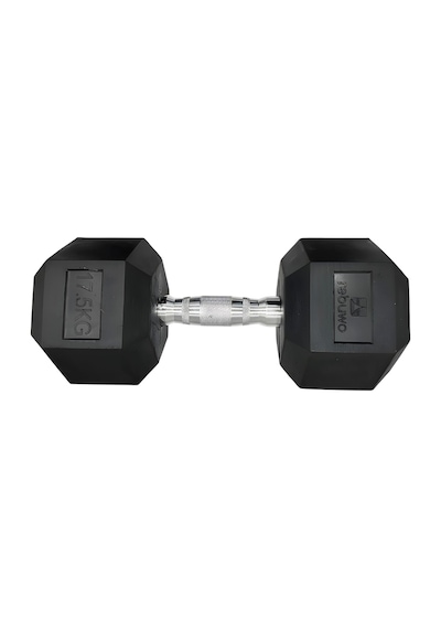 Rebuwo 17.5 KG 1 Adet Hex Dambıl Kauçuk Altıgen Dambıl Hex Dumbbell