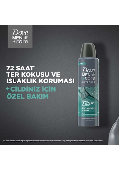 Dove Men +care Advanced Erkek Deodorant 72 Saat Koruma Eucalyptus Mint 150 Ml X3