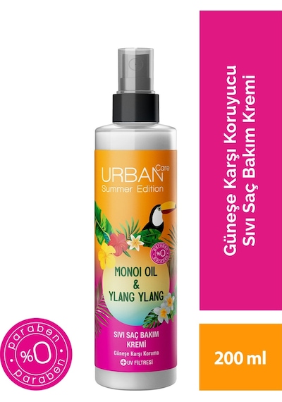 Urban Care Monoi Oil&Ylang Ylang Yağı İçeren Güneş Sonrası Koruyucu Sıvı Saç Bakım Kremi 200 ML