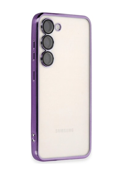 Samsung Galaxy S24 Plus Kılıf Razer Lensli Silikon - Mor