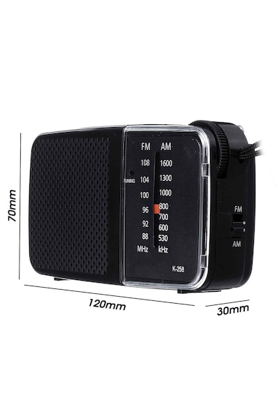 Ultratekno K-258 Pilli Cep Radyosu - Fm Radyo, Deprem Radyosu Taşınabilir Küçük Radyo