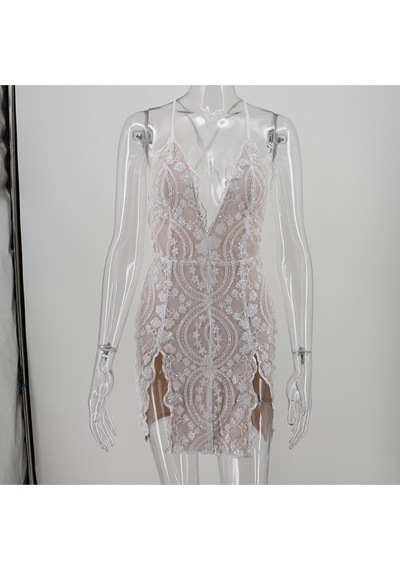 Fashion Cocktail Çift Yırtmaçlı Sırt Çapraz Sexy Payet Işleme Süper Mini Abiye Elbise Beyaz Fashion Cocktail Çift Yırtmaçlı Sırt Çapraz Sexy Payet Işleme Süper Mini Abiye Elbise Beyaz
