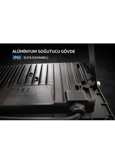100watt Ultra Slim Led Projektör 220v-6500k-6800lm Beyaz Işık