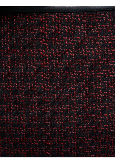 Koton Mini Tüvit Etek Suni Deri Detaylı Bordo Ekose 4wak70006uw Bordo Ekoseli