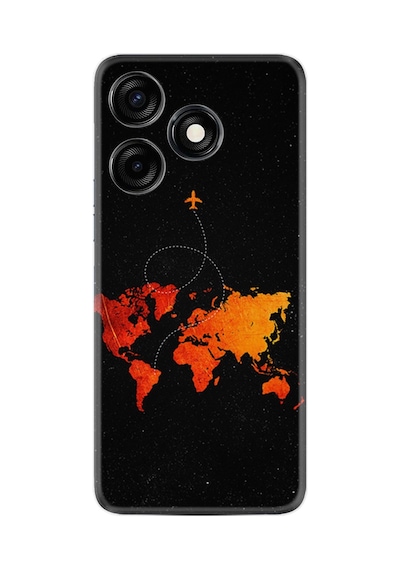 Tecno Spark 10c Kılıf Silikon Desen Özel Seri İz Bırakan Uçak 1778