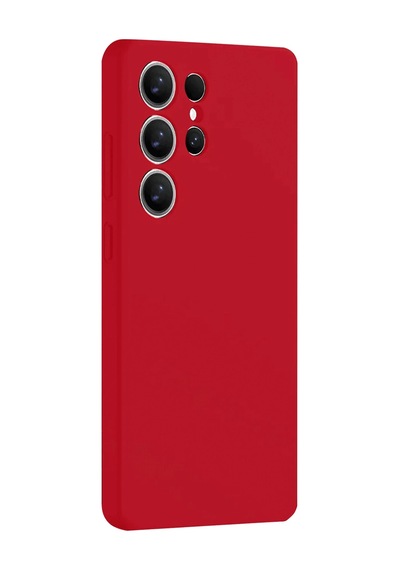 Newface - 638 - Samsung Galaxy S25 Ultra Kılıf Nano İçi Kadife Silikon - Edntrend - - Kırmızı