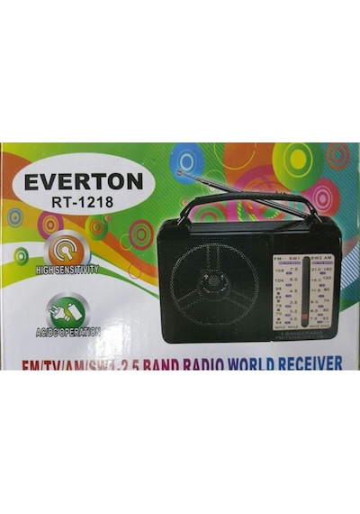 Çoban Radyosu Rt-1218 Everton Fm/Am/Sw1-2 4Band Dünya Radyosu