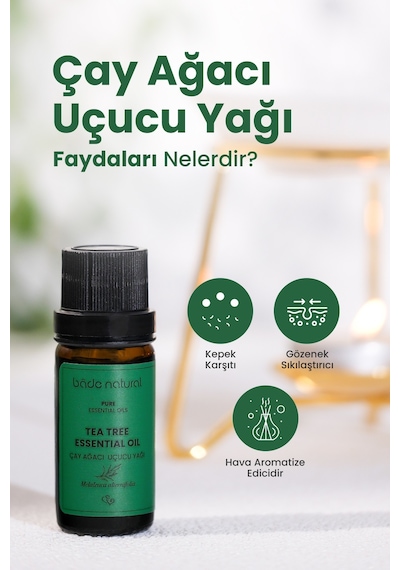 Bade Natural Çay Ağacı Uçucu Yağı %100 Saf 10 ML