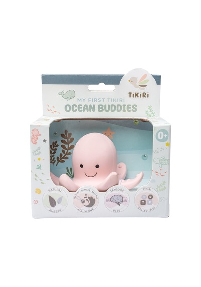 Tikiri Doğal Kauçuk Diş Kaşıyıcılı Oyuncak-Octopus