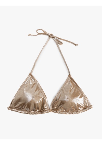 Koton Astarlı Pedli Parlak İpli Üçgen Bikini Üstü Bakır 5sak10064mm Bakır