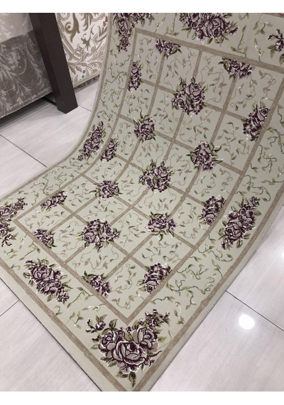 Saray Halı Tifanny 10109 Krem 125X180 Krem Pudra Yeşil Sık Halı !