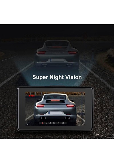 4k Ultra Hd Çift Kameralı Araç İçi Kamera Gece Görüşlü Akıllı Dashcam