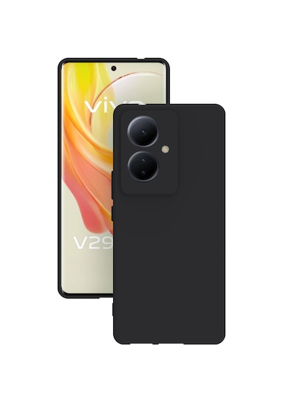 Vivo V29 Lite 5g Kılıf Kamera Korumalı Silikon Rubber Arka Kapak Siyah