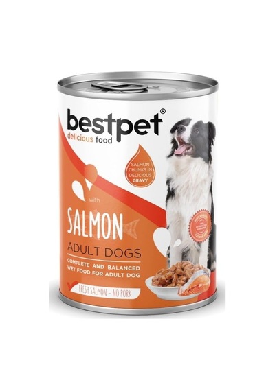 Bestpet Somon Balıklı Köpek Konservesi 400 Gr 6'li Paket Yaş Mama