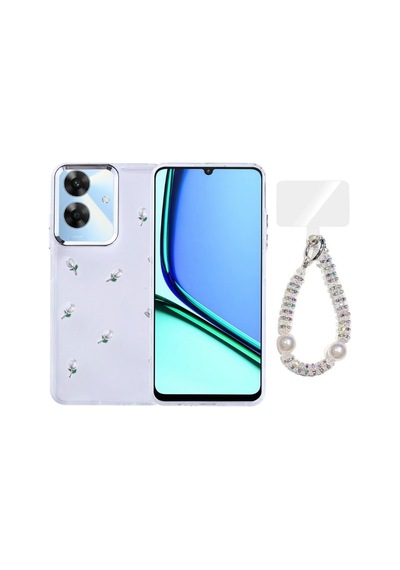 Teleplus Realme Note 60 Kılıf Pole Desenli El Bilekli Kılıf Yeşil