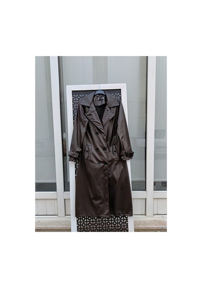 Çınar Boutique Deri Trençkot-siyah - 46 Siyah Siyah