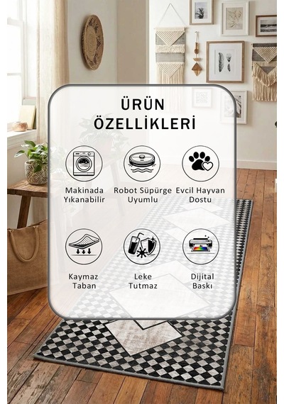 Yıkanabilir Yolluk 38 Antrasit