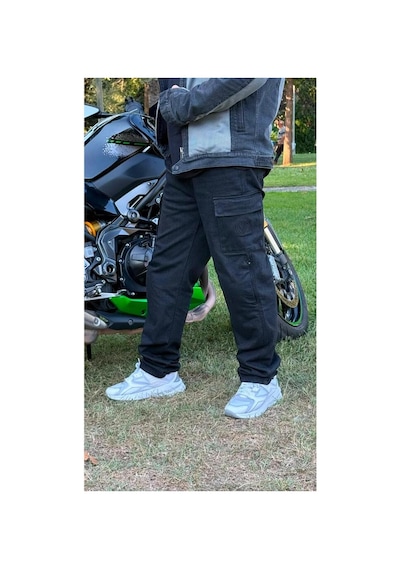 Tech90 Siyah  Korumalı Motosiklet Pantolonu