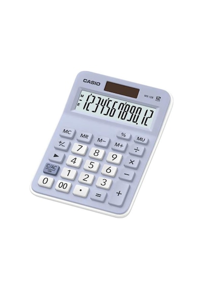 Casio Mx-12b-lb Açık Mavi 12 Hane Masa Üstü Hesap Makinesi Çok Renkli