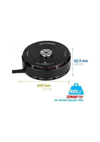 T-motor Mn1015 70kv Brushless Fırçasız Brushless Fırçasız Uav Motor Multikopter Multi-rotor Quadcopter Hexacopter Drone Motoru