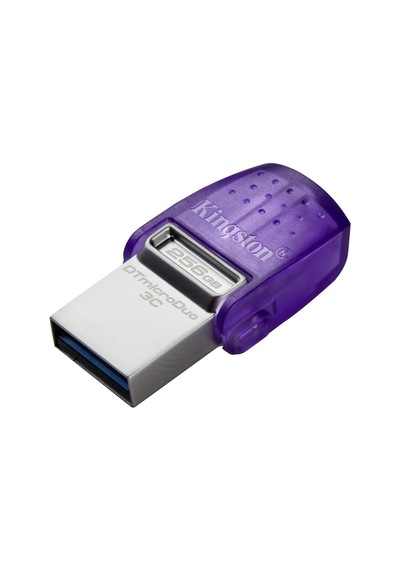Datatraveler Microduo 3c Usb Bellek 256gb Usb Gen 3 Type-c Ve Type-a - Dtduo3cg3/256gb, Mor + Gümüş
