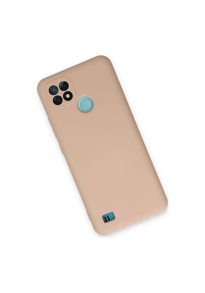 Lvsqvr Newface Realme C21 Kılıf Nano İçi Kadife Silikon - Pudra