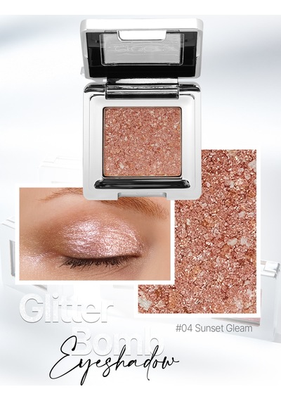 Mücevher Parlaklığında Yoğun Pigmentli Tekli Far Cre'ars Glitter Bomb Eyeshadow 04 Sunset Gleam 31514478
