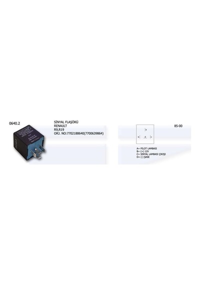 Sinyal Flaşörü Renault R9/r19 7702188640 770639864 1 Ad
