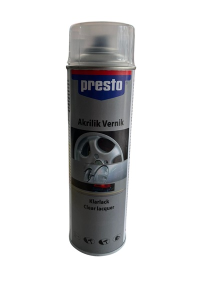 Presto Sprey Boya Parlak Akrilik Vernik,sprey,parlak,mat,satin,plastik,yüzey Astarı Parlak Vernik