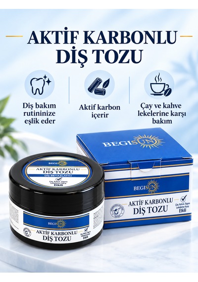 Aktif Karbonlu Diş Tozu Doğal Ağız Bakımı 50 G Yeni Nesil Beyazlık