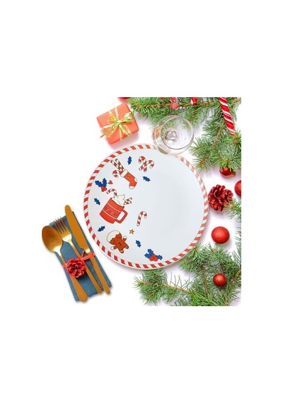 New Sevimli Servis Tabağı 26 Cm 21655 Açık Gri
