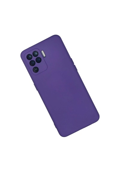 Oppo Reno 5 Lite Uyumlu Kılıf Nano İçi Kadife Silikon - Mor