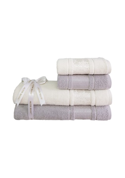 Blossom Best Set Hamam Takımı- Krem Gri