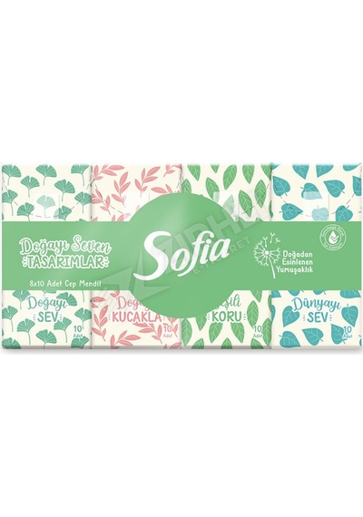 5 Adet Sofia Cep Mendili 8'li