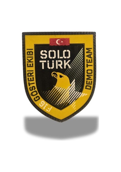 Single Sword Solotürk Gösteri Ekibi Plastik Arma Patch 7,5 X 9,5 Cm, Arkası Cırtlı Diğer