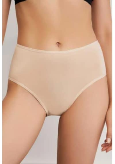 Berrak 11660 Kadın Yüksek Bel Bikini Külot 6 Adet Ten
