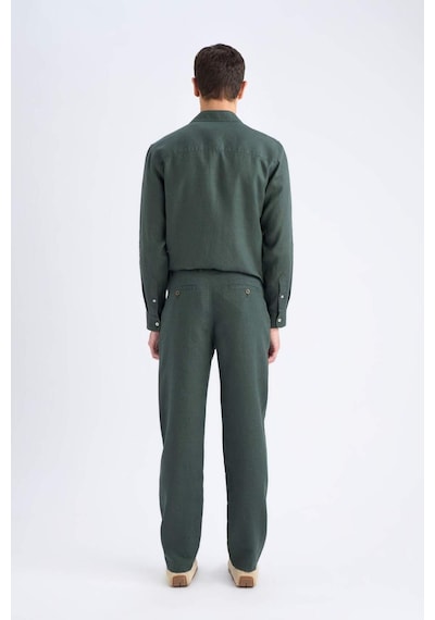 DeFacto %100 Keten Relax Fit Rahat Kesim Düz Paça Yazlık Pantolon -  C1117AX25SPKH498