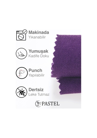 Br Pastel Kadife Dokulu Erik Moru Kırlent Yastık Kılıfı Freedom Serisi Punch Için Uygun Erik Moru