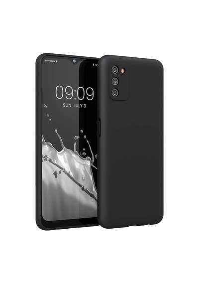 Samsung Uyumlu Galaxy A03s Kılıf First Silikon - Siyah 0.2M-Çok Renkli