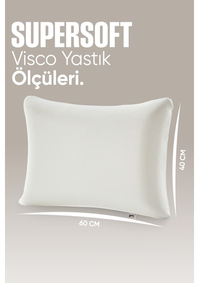 Termal Visko Yastık Isı Dengeleyici - Akıllı Lüx Visco Yastık - Isı Hafızalı Tombul Ortopedik Yastık Beyaz
