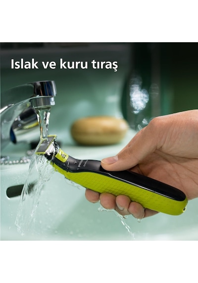 Philips Oneblade Yüz İçin Hibrit Tıraş Makinesi Sakal Şekillendirici 5'i 1 Arada Ayarlanabi