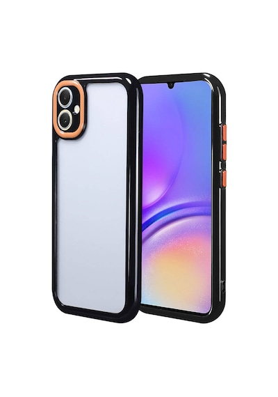 More Tr Samsung Uyumlu Galaxy A05 Kılıf Kamera Korumalı Renkli Kenar Ve Çerçeve Tasarımlı Mtr Vitamin Kapak-siyah