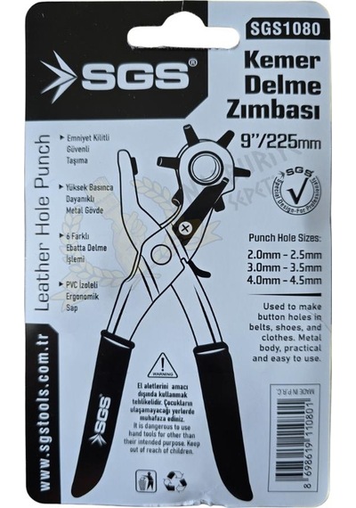 Sgs Kemer Delme Zımbası Delik Açma Pensesi - 6 Delik 2-4.5 Mm Arası - 9"/225 Mm. 1 Adet