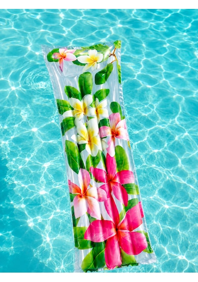 Intex Tropikal Çiçek Desenli Şişme Deniz Yatağı 183x69 Cm Havuz Ve Plaj Yatağı Çok Renkli