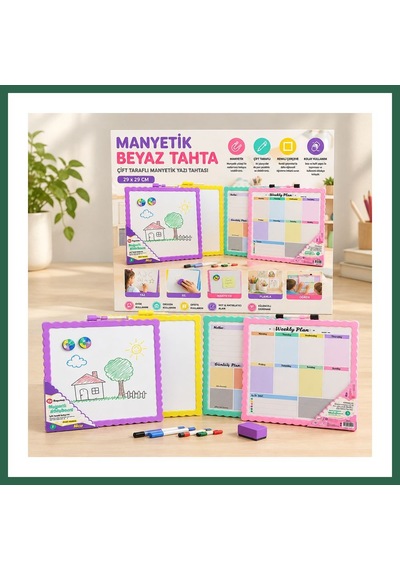 Bezos Manyetik Yazı Tahtası Bzs01 Çok Renkli