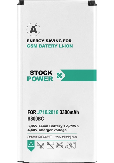 Stock Power Samsung Uyumlu J7 2016 J710 Batarya 3300 Mah