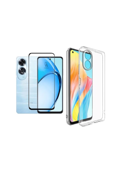 Oppo A60 İle Uyumlu Telefon Kılıfı Ve 5d Tam Kaplayan Cam Ekran Koruyucu
