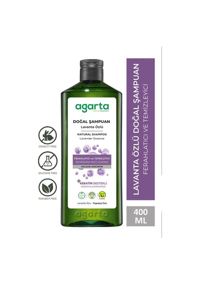 Agarta Doğal Şampuan Lavanta 400ml 2654 8'li Paket