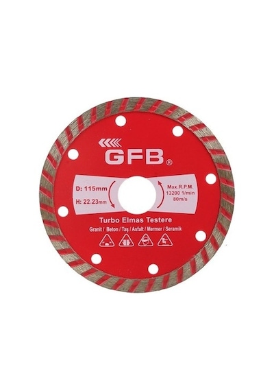 Turbo Elmas Mermer - Granit Kesici 115 Mm